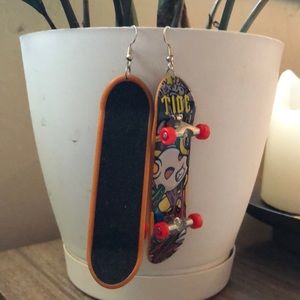 Skateboard earrings